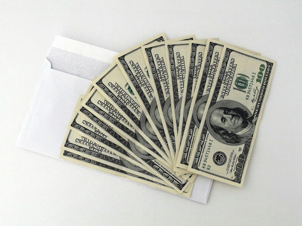 An envelope of cash given to a market research panel