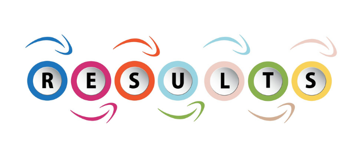 The word “results” with different colored circles around the letters.