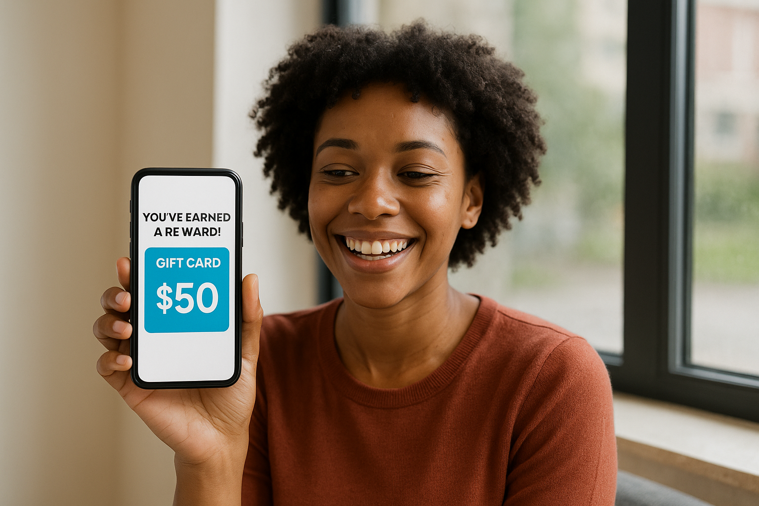 Market research manager reviewing gift card reward performance on a digital dashboard