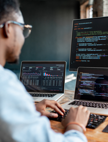 A person using software to create custom reward programs